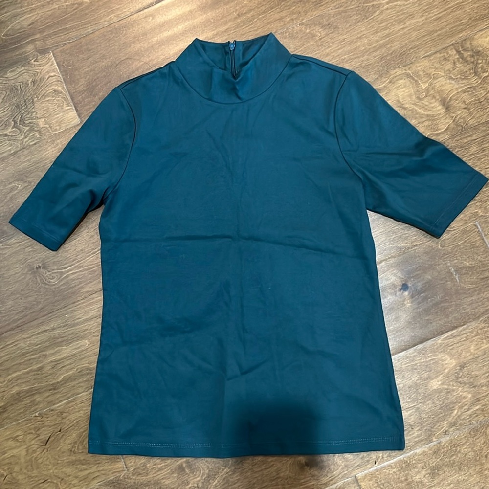 Talbots elegant mock neck shirt, NWT